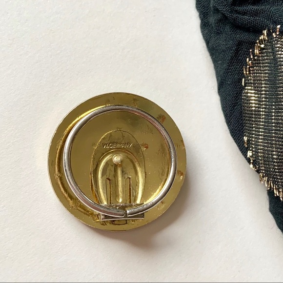 VTG West Germany four-leaf clover scarf clip - Picture 3 of 6